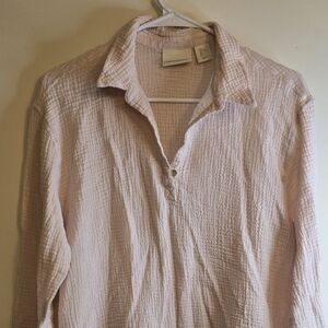 Cynthia Rowley Light Pink Casual Button Down Shirt